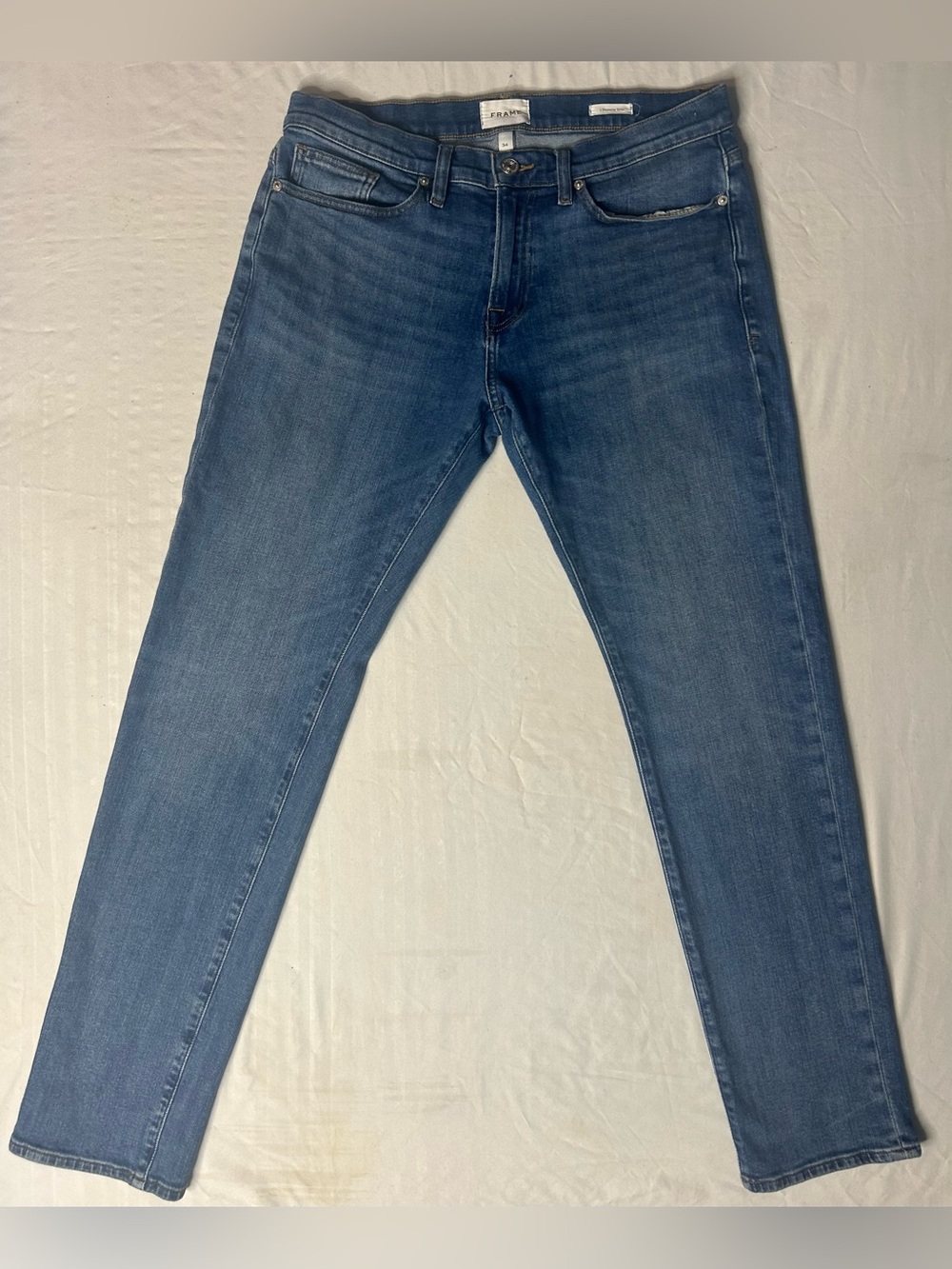 FRAME L’Homme Slim Jeans Size 34 Blue Hills Premium Stretch Denim